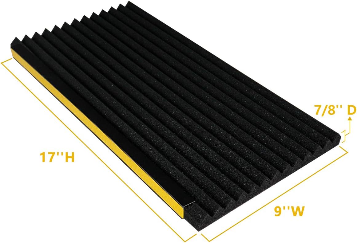 2-Pack Black Window Air Conditioner Foam Insulation Panels, Side Insulating Panel Kit - 17" x 9" x 7/8" - LBG Products