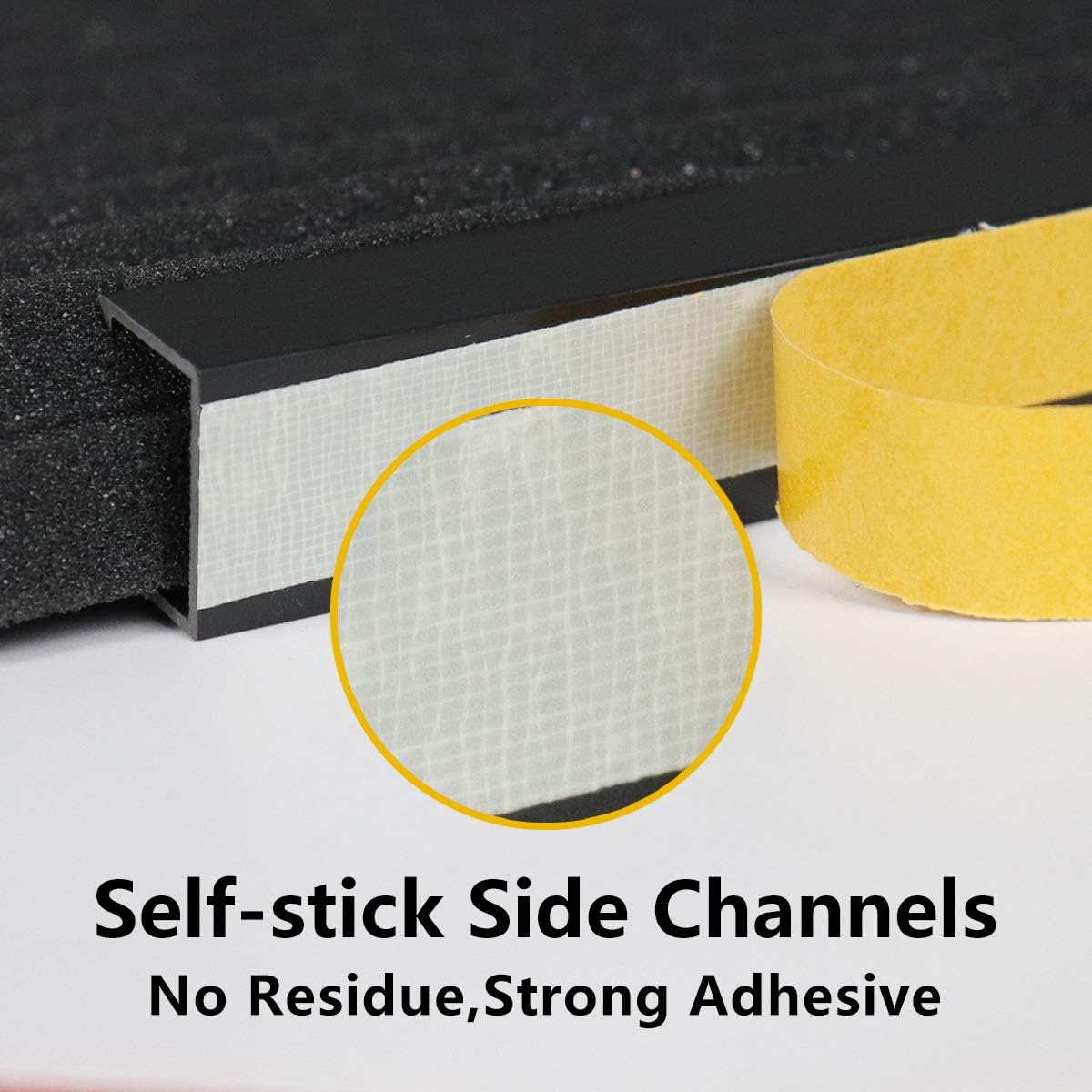 2-Pack Black Window Air Conditioner Foam Insulation Panels, Side Insulating Panel Kit - 17" x 9" x 7/8" - LBG Products