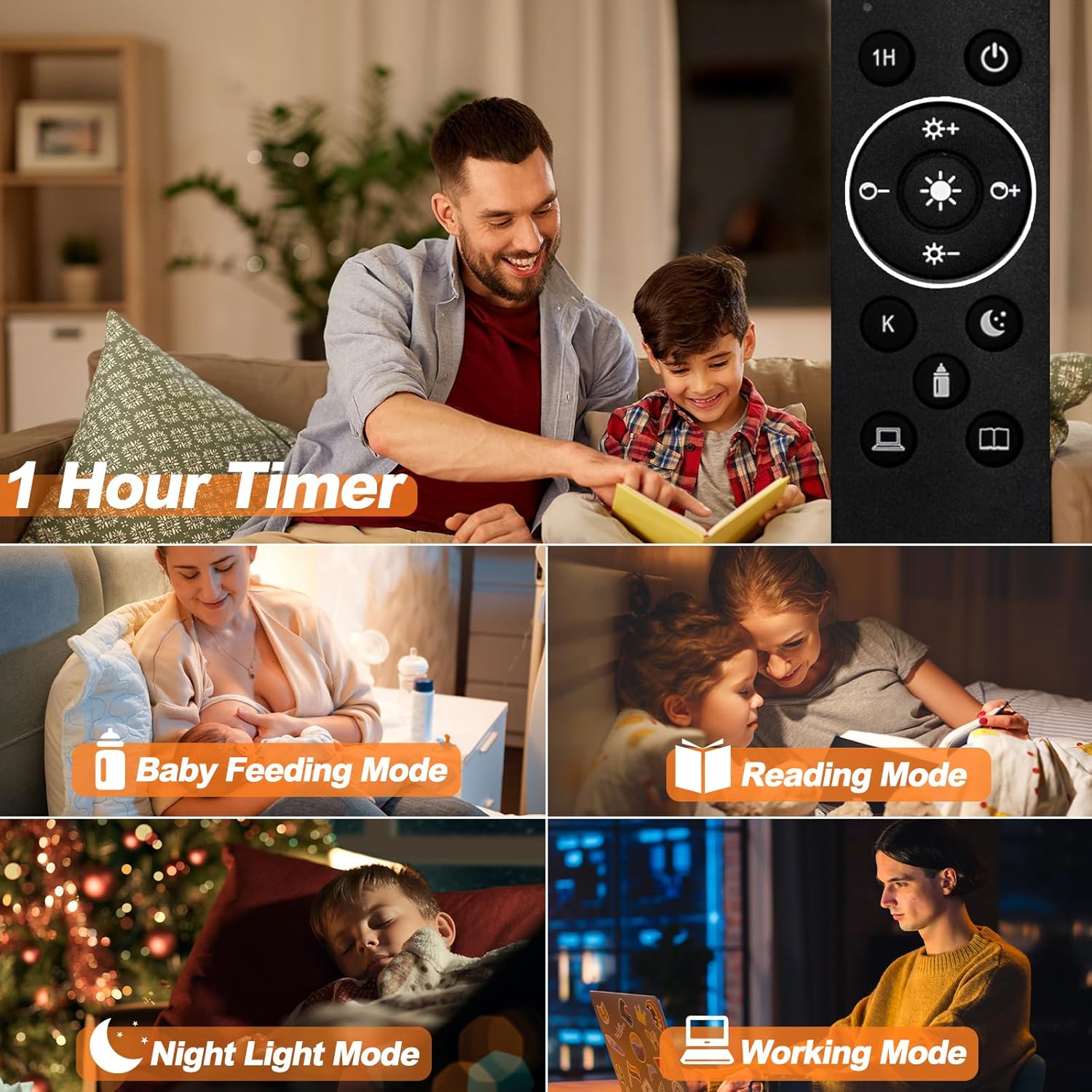 2-Pack Brilvibera Remote Control Dimmable LED Light Bulbs, A19 2700K-6000K, 805 LM, E26 Base, 25000+ Hours Lifespan - Ideal for Pendant, Table, Floor Lamps