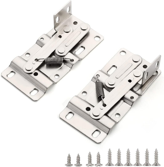 2 Pack Chibery Tip Out Tray Hinges for Kitchen Sink or Bathroom Cabinet Organizer - Nickel Plated Steel, Compatible with Face Frame & Frameless Cabinets