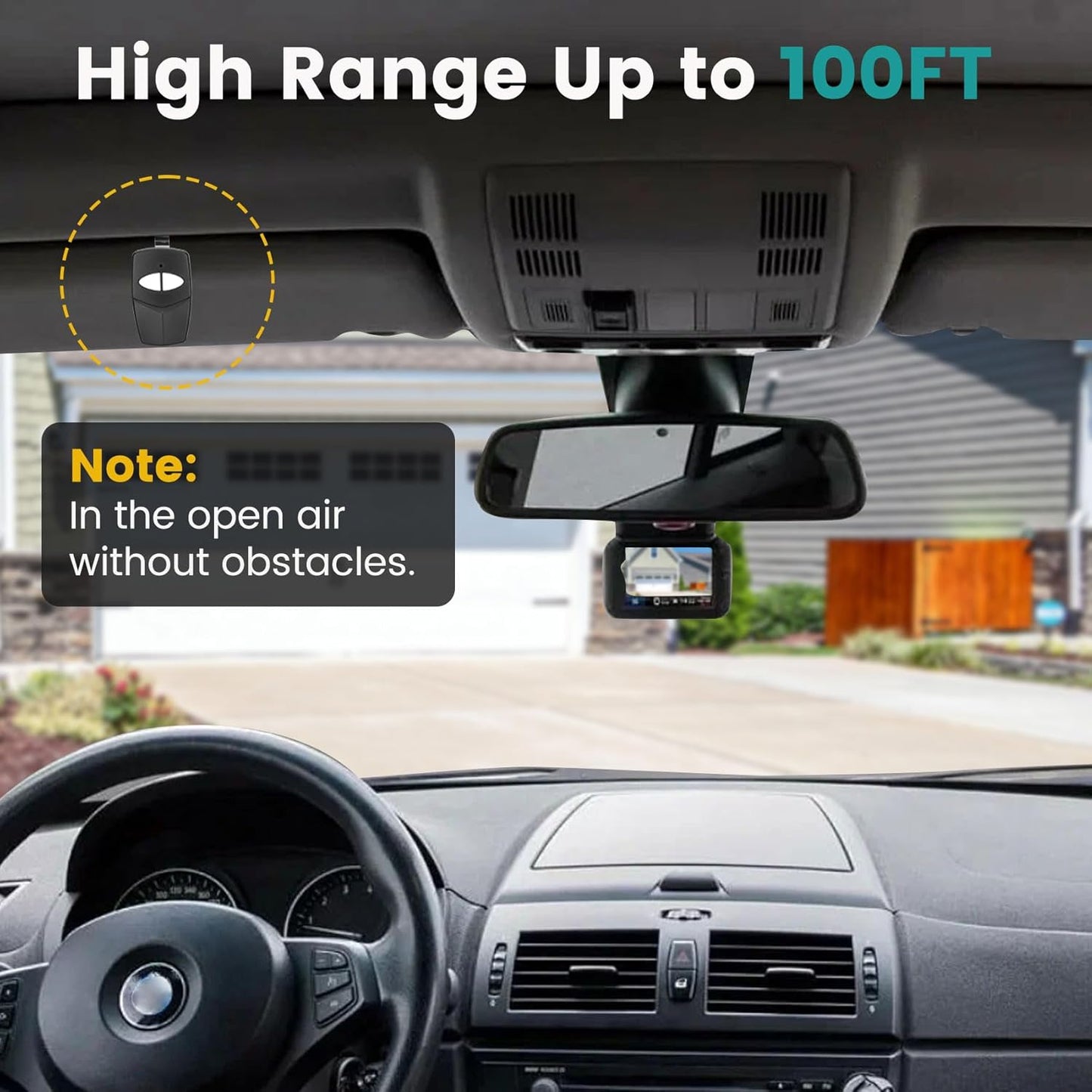 2-Pack Cooouds MCS412001 2-Channel Multi-Code Gate Remote Control 300Mhz for 4120 Garage Door Opener - Replaces 3089 308911 - 10 Code Transmitter - 300Mhz