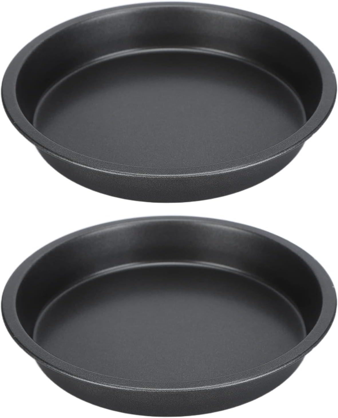 2 Pack Deep Dish Pizza Pan Set - 9 Inch Non-Stick Carbon Steel Baking Pans for Kitchen and Bakery