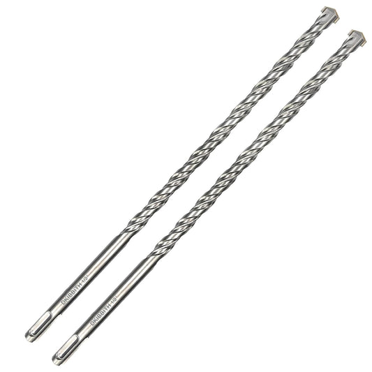 2-Pack DKIBBITH 1/2" x 12" Long Rotary Hammer Drill Bits for Concrete Brick Cement Stone Block