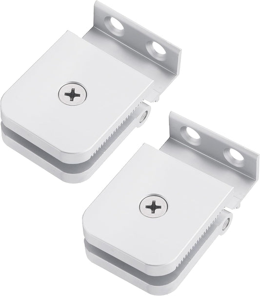 2 Pack Durable Rust-Resistant Glass Shower Door Hinges Replacement for 1/4 Inch Doors