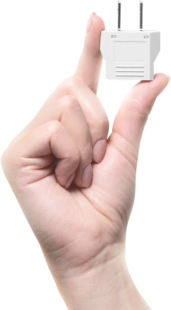 2-Pack European to US Plug Adapters, Unidapt EU to US Plug Adapters, 220V to 110V Converter for Europe to USA, Canada, Mexico