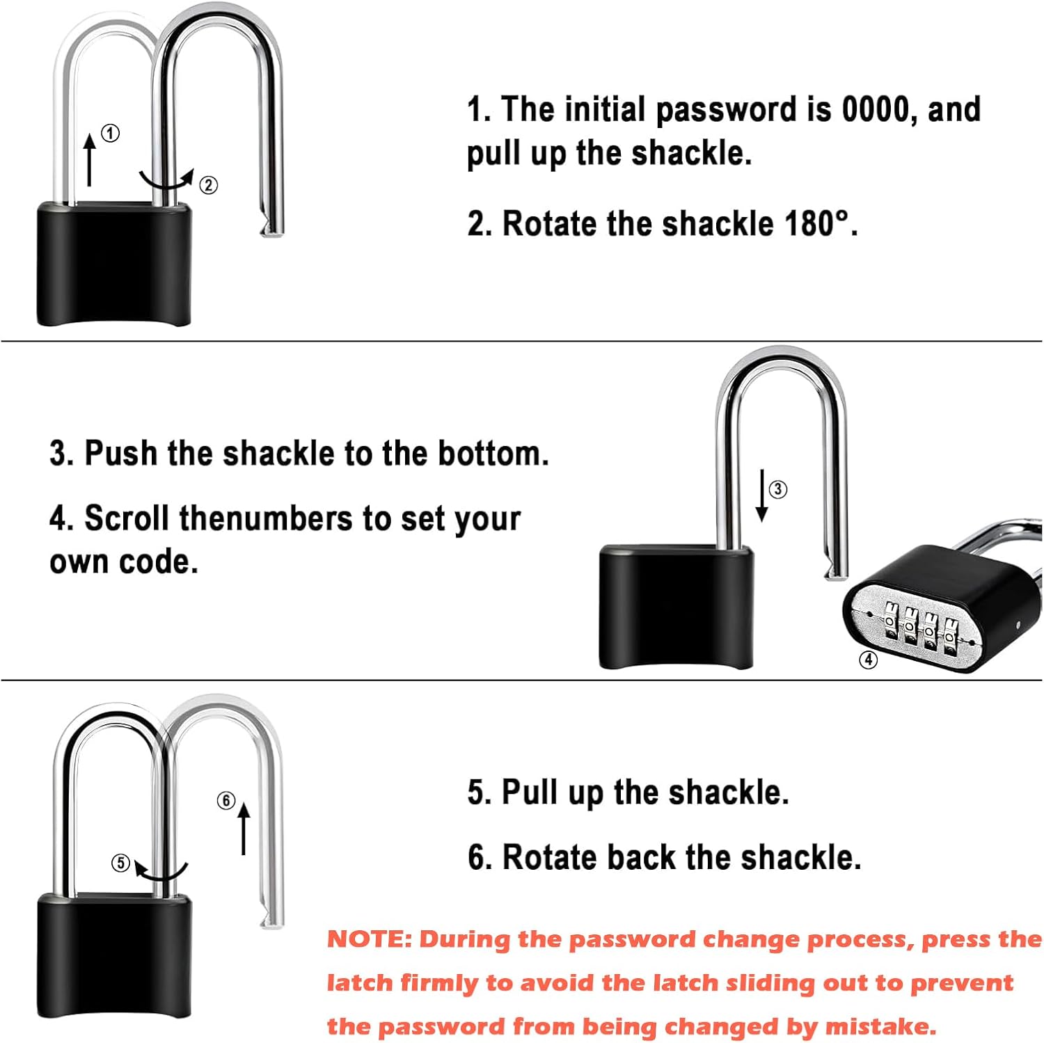2-Pack Faburo 4-Digit Combination Locks with Long Shackle - Heavy Duty Waterproof Padlocks for Outdoor Fence, Locker, Gym, Sheds, Gate Hasps - WildKart