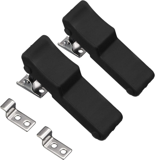 2 Pack Flexible Rubber Draw Latch Set for Cooler, Boat Compartment, Cargo Box - Stainless Steel Keeper & Bracket - Mudder