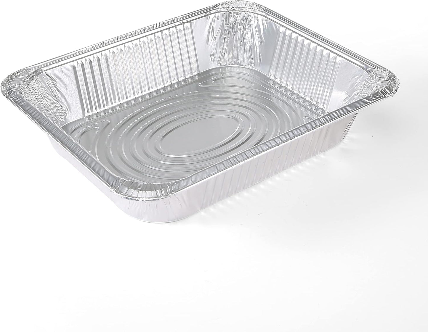 2-Pack Glad Disposable Aluminum Half Size Deep Steam Pans - 12.5” x 10.25” x 2.5” Foil Pans for Steaming - Disposable Steamware Pans