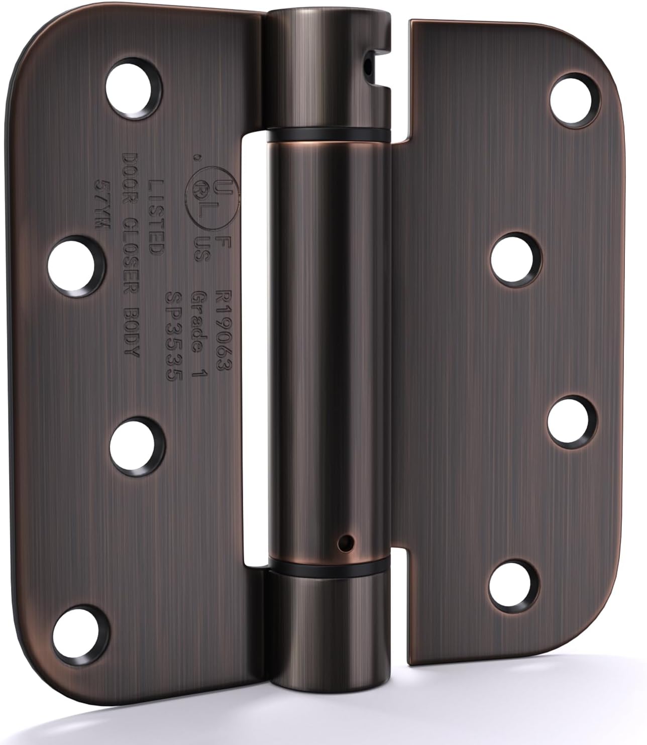 2 Pack Goldenwarm Oil Rubbed Bronze Self Closing Door Hinges - 4 Inch with 5/8" Radius Corners, Adjustable Residential & Heavy-Duty Hardware