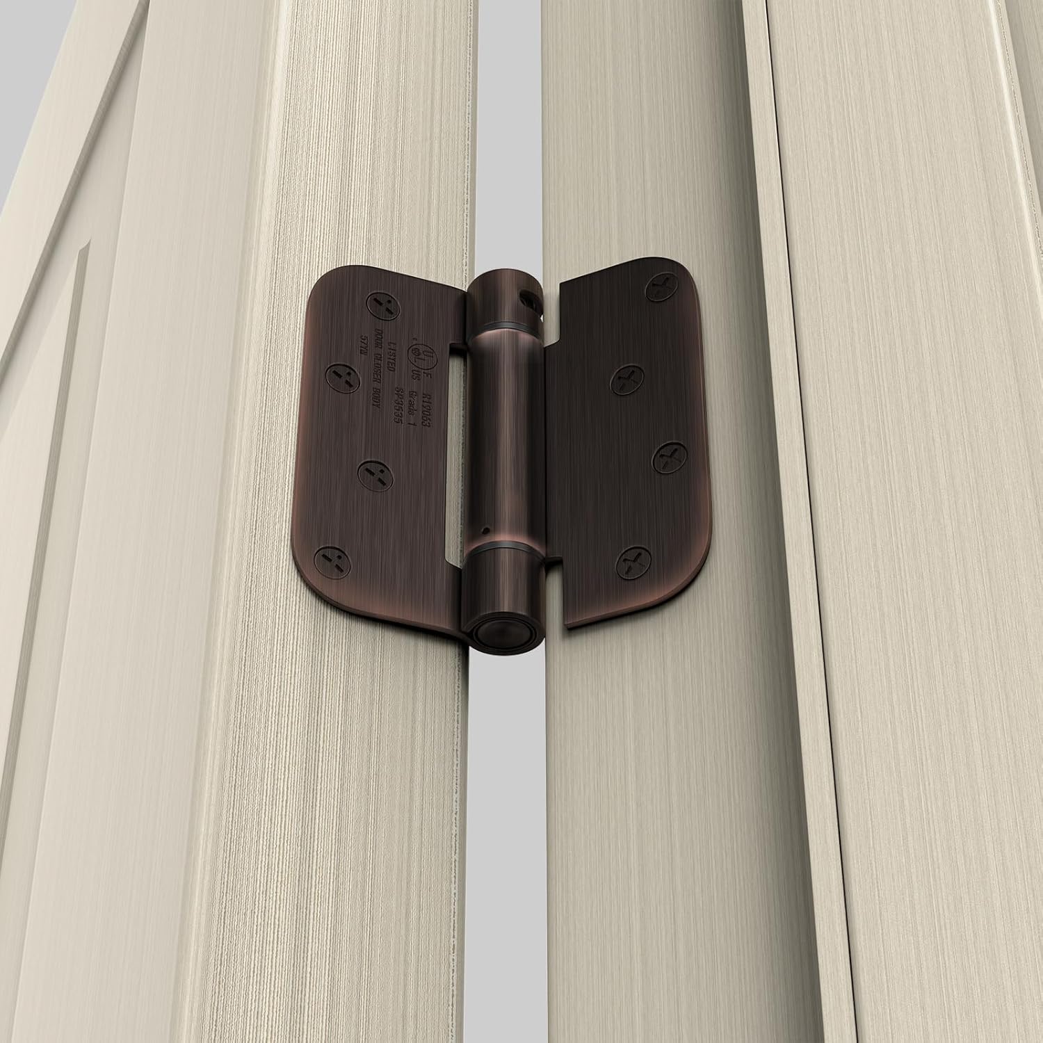 2 Pack Goldenwarm Oil Rubbed Bronze Self Closing Door Hinges - 4 Inch with 5/8" Radius Corners, Adjustable Residential & Heavy-Duty Hardware