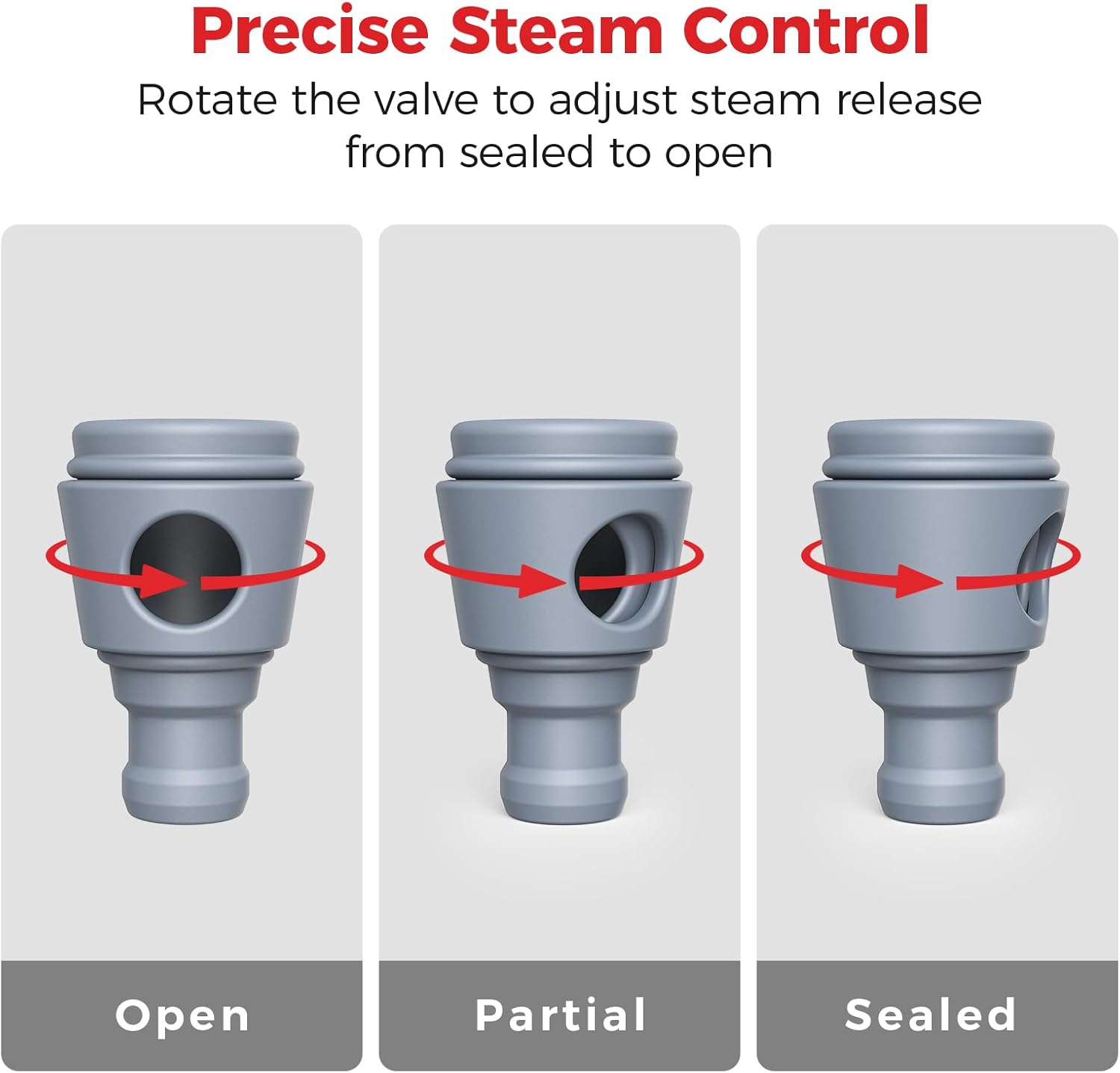 2 Pack Goldlion Adjustable Steam Release Valve for Ninja Crockpot Slow Cooker - Compatible with Ninja Foodi Possiblecooker Pro - Steam Control Plug & Pressure Seal Accessories