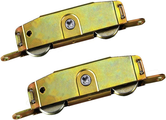 2 Pack HauSun Heavy Duty Sliding Patio Door Roller Assembly with 1-1/4 Inch Steel Ball Wheel Bearing and Side Adjustable Feature