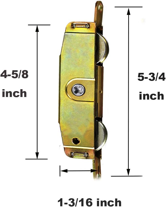 2 Pack HauSun Heavy Duty Sliding Patio Door Roller Assembly with 1-1/4 Inch Steel Ball Wheel Bearing and Side Adjustable Feature