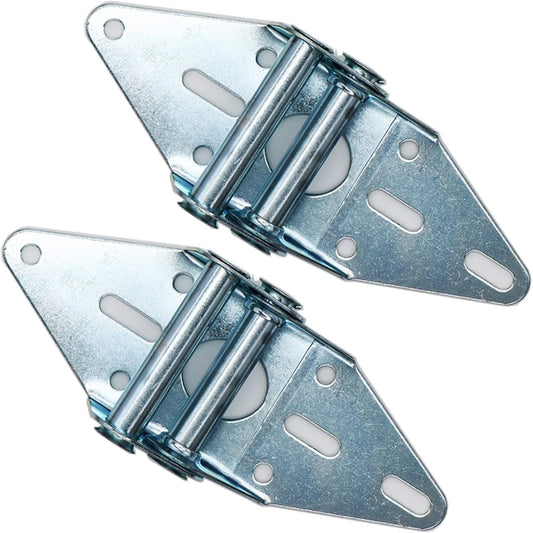 2 Pack Heavy Duty 14 Gauge Steel Garage Door Hinges #3 with Galvanized Finish for Residential and Light Commercial Use