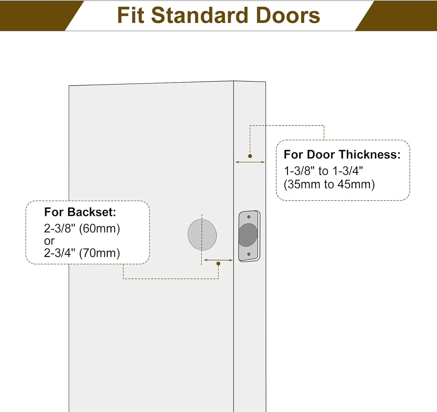 2 Pack Heavy Duty Satin Nickel Exterior Door Handle with Lock and Key for Commercial and Residential Areas - Modern Entrance Lever for Front Door