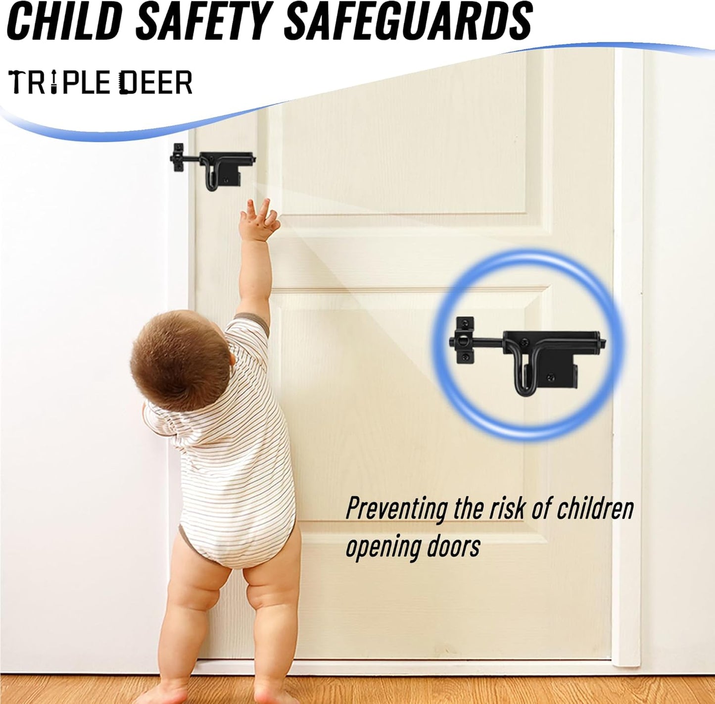 2 Pack Heavy Duty Slide Bolt Gate Latch with Padlock Hole - Black, for Wooden Fence, Yard, Shed, Barn