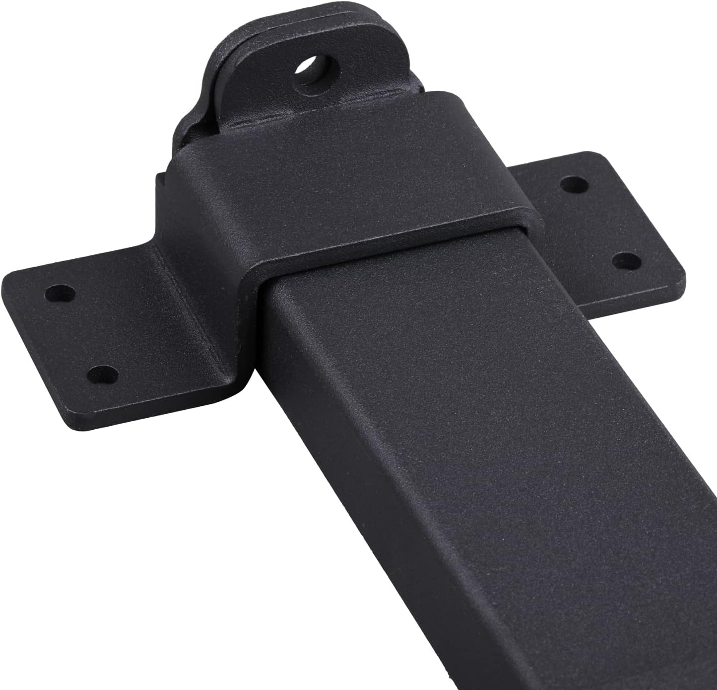 2 Pack Heavy Duty Slide Gate Latch with Padlock Hole for Wooden Fences, Barn Doors, Outdoor Gates - Matte Black