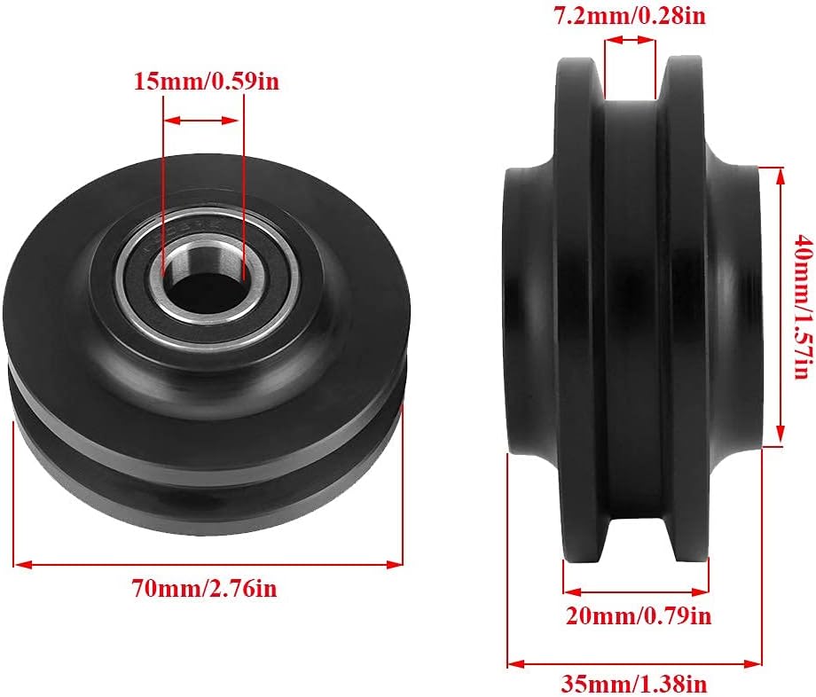 2-Pack Heavy Duty Sliding Barn Door Wheels - Smooth & Quiet Pulley Rollers for DIY Barn Doors - Cabinet Window Hardware