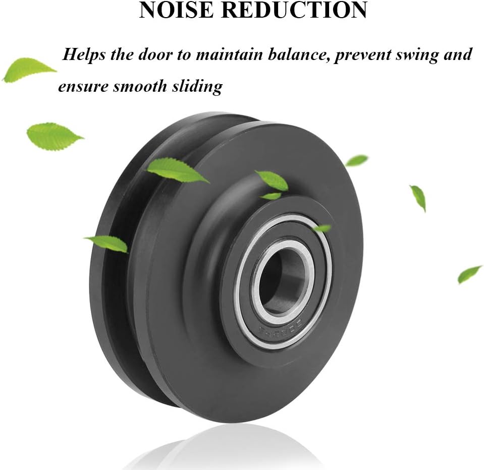 2-Pack Heavy Duty Sliding Barn Door Wheels - Smooth & Quiet Pulley Rollers for DIY Barn Doors - Cabinet Window Hardware