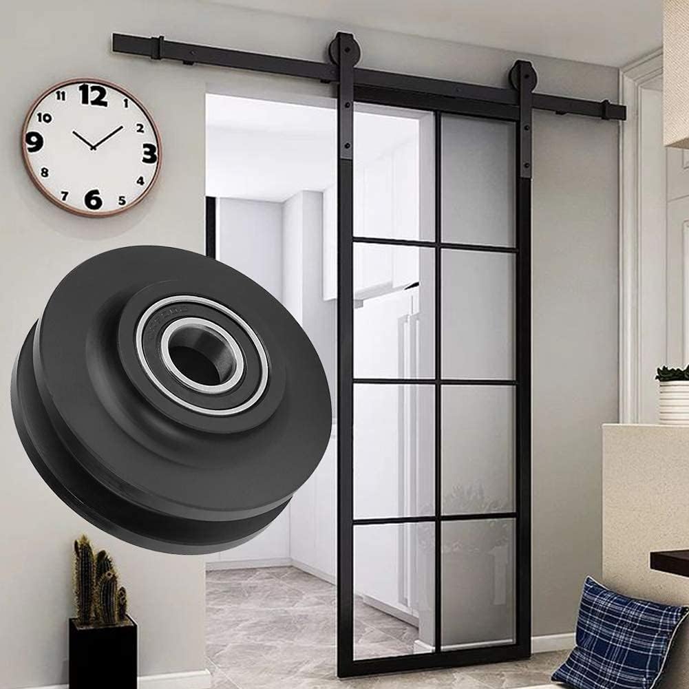 2-Pack Heavy Duty Sliding Barn Door Wheels - Smooth & Quiet Pulley Rollers for DIY Barn Doors - Cabinet Window Hardware