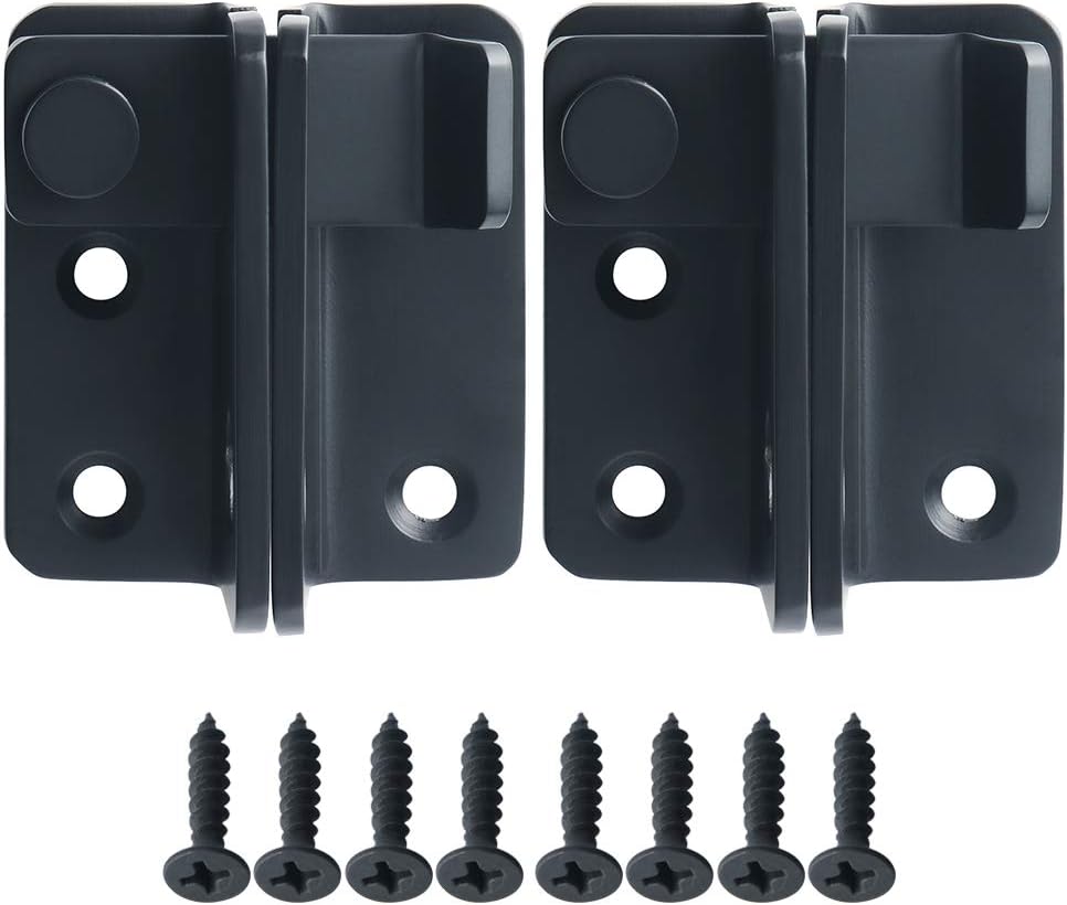 2 Pack Heavy Duty Stainless Steel Matte Black Flip Latch Gate Latches for Barn Cabinet Pet Cage Garden Garage Window Sliding Door