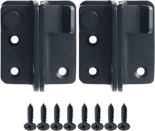 2 Pack Heavy Duty Stainless Steel Matte Black Flip Latch Gate Latches for Barn Cabinet Pet Cage Garden Garage Window Sliding Door