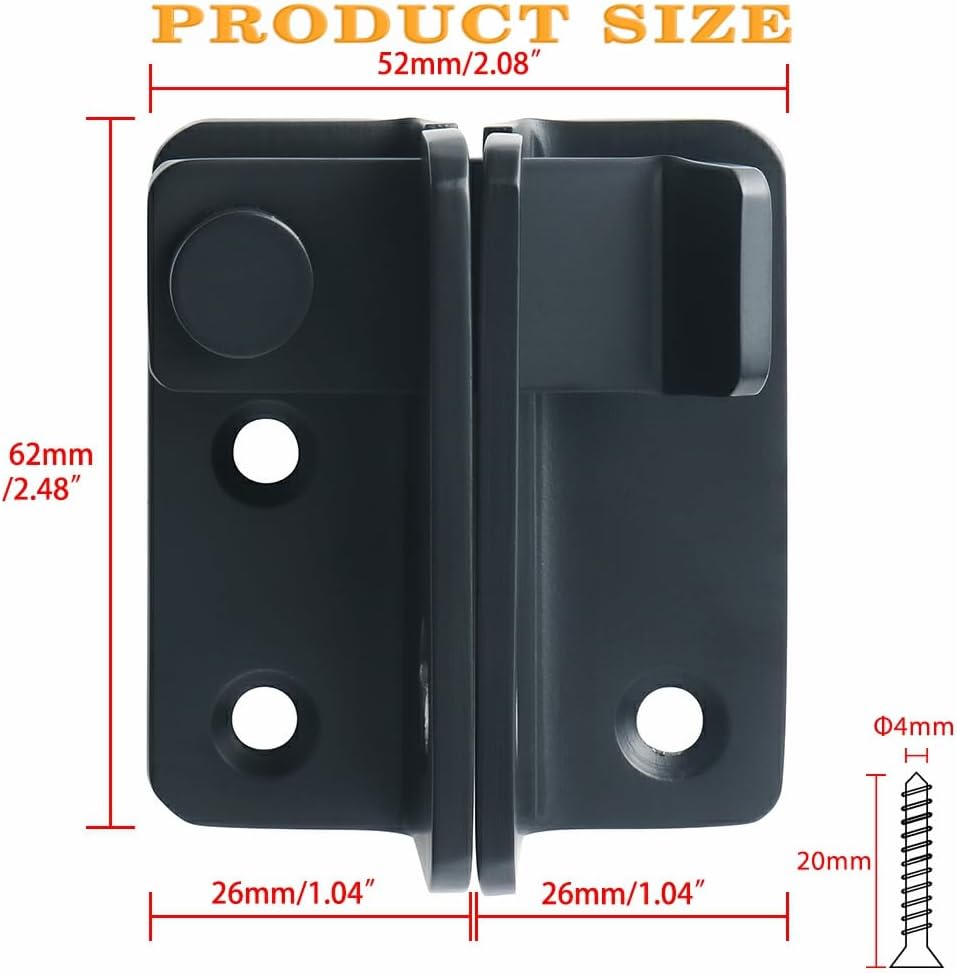 2 Pack Heavy Duty Stainless Steel Matte Black Flip Latch Gate Latches for Barn Cabinet Pet Cage Garden Garage Window Sliding Door