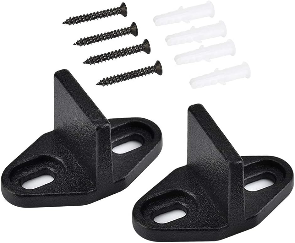 2 Pack Homode Barn Door Floor Guide - Sliding T Shape Bottom Guide Mount - Heavy Duty Metal Hardware, Matte Black