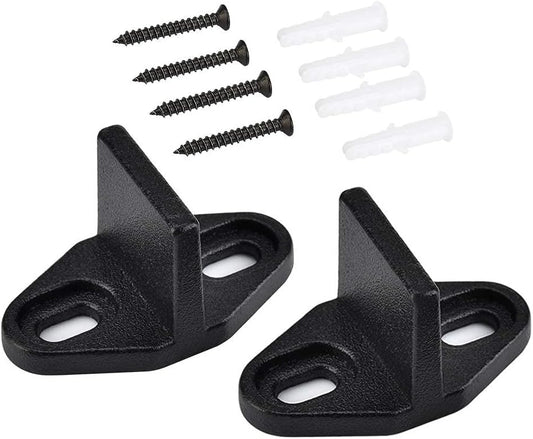 2 Pack Homode Barn Door Floor Guide - Sliding T Shape Bottom Guide Mount - Heavy Duty Metal Hardware, Matte Black