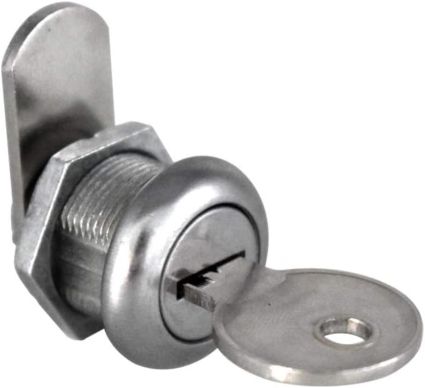 2-Pack Keyed Alike 5/8" Cylinder Cabinet Cam Locks for Truck Pickup Tool Box & More