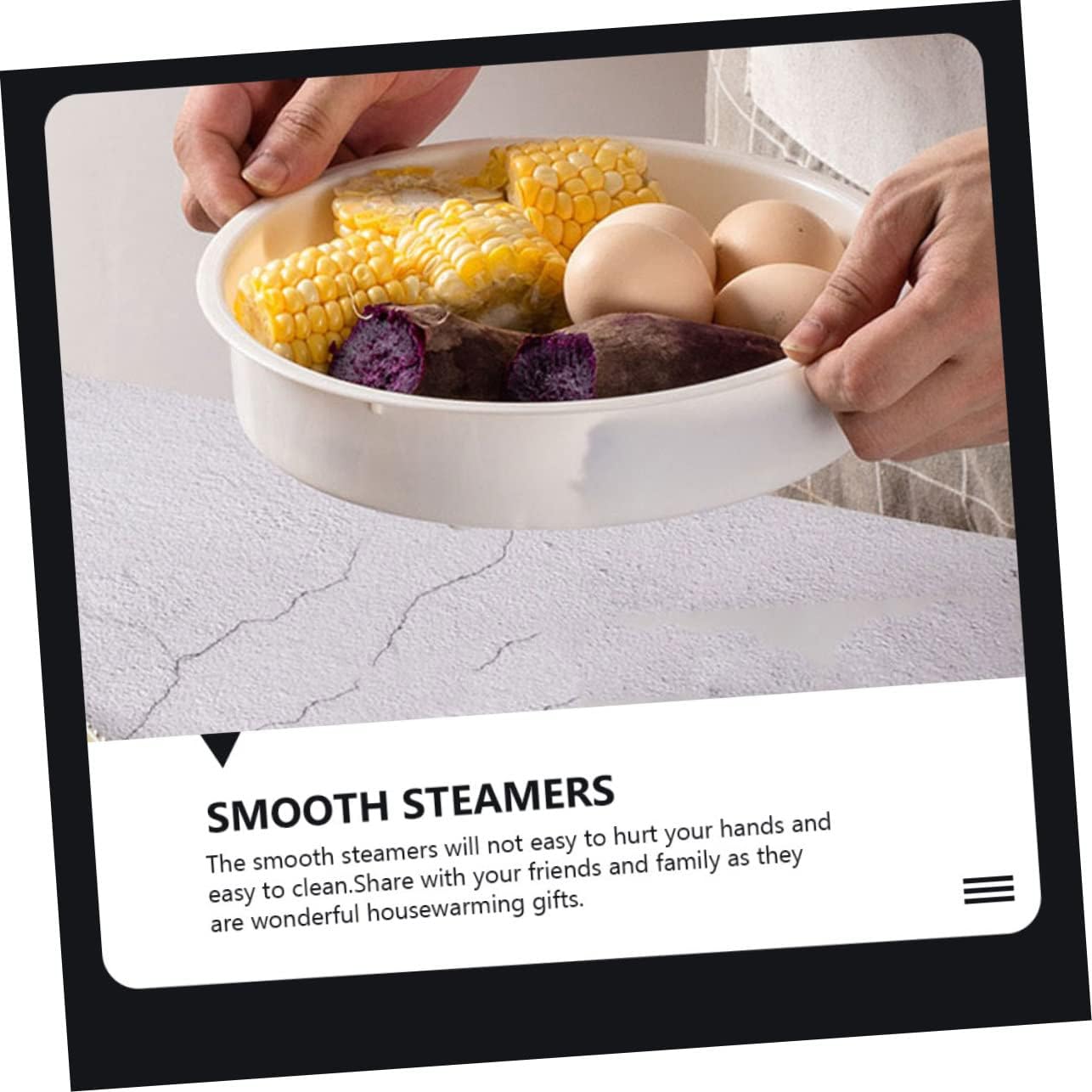 2-Pack KICHOUSE Steamer Baskets for Rice Cooker, Air Fryer, Microwave, Stove Top - White PP Steaming Tray Stand for Cooking Bun