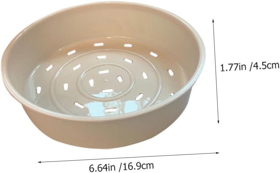 2-Pack KICHOUSE Steamer Baskets for Rice Cooker, Air Fryer, Microwave, Stove Top - White PP Steaming Tray Stand for Cooking Bun
