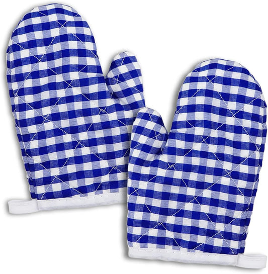2 Pack Kids Oven Mitts for Cooking, Heat Resistant Mittens for Kitchen Play, Age 4-12, 7"x4.7" Size
