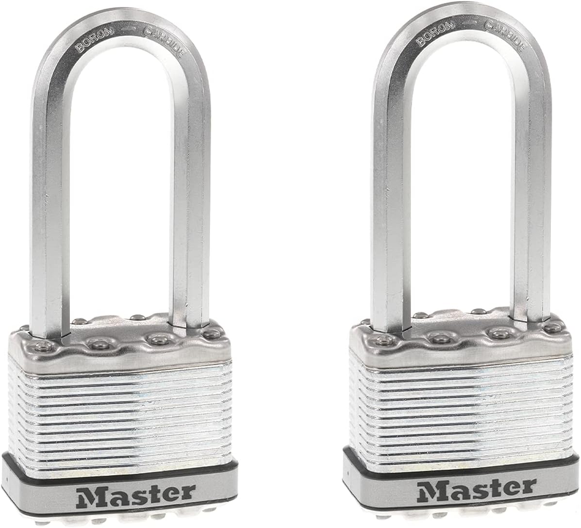 2 Pack Master Lock M5XTLJ Magnum Heavy Duty Outdoor Padlocks, Keyed-Alike - Silver - WildKart