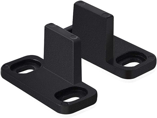 2 Pack Matte Black Metal Barn Door Floor Guides - Adjustable Bottom Guide Hardware for Sliding Doors by Homode