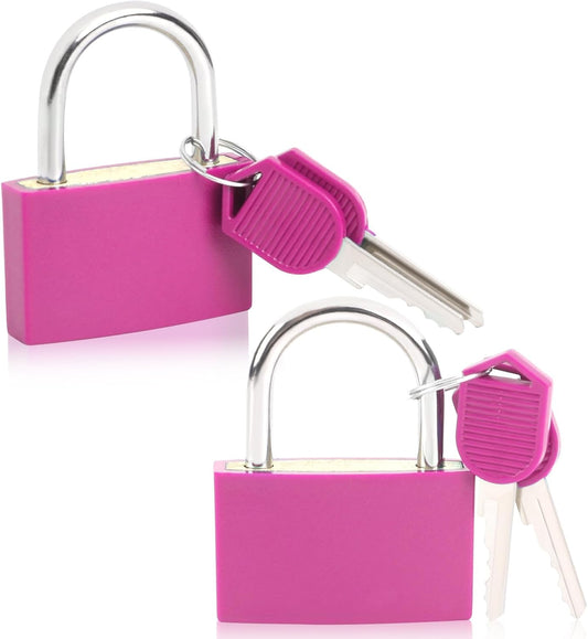 2 Pack of Heavy Duty 42mm Large Key Locks for Locker - Waterproof Keyed Alike Colored Padlocks for Gym, Indoor and Outdoor Use - WildKart