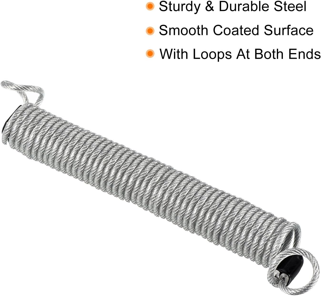 2 Pack of PATIKIL Security Steel Cable 2.5mm x 2.5m Coated Spring Wire Rope for Luggage Locks