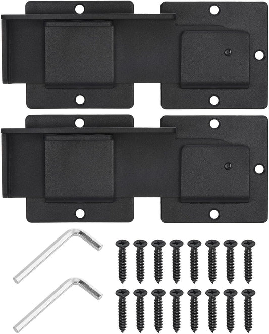 2 Pack of uxcell 7.8" Flip Gate Latch Locks with Padlock Hole - Adjustable Door Latch for Sliding/Swing Open Doors, Double Gates, Barns, Wooden Fences, Garages, Yards - Black