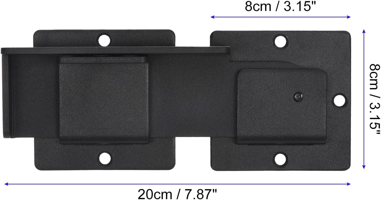 2 Pack of uxcell 7.8" Flip Gate Latch Locks with Padlock Hole - Adjustable Door Latch for Sliding/Swing Open Doors, Double Gates, Barns, Wooden Fences, Garages, Yards - Black