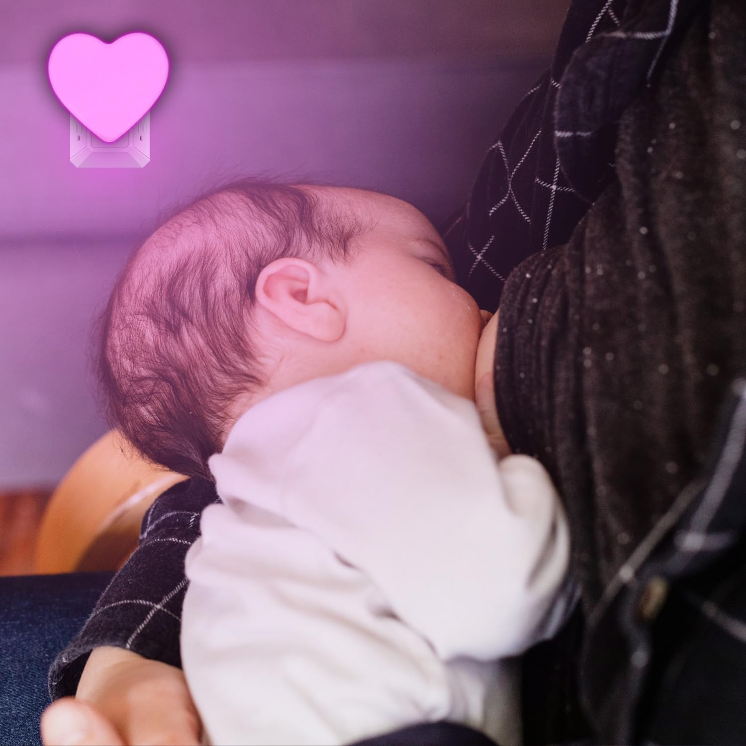 2 Pack Pink LED Night Lights for Kids, Cute Nightlight with Auto Dusk to Dawn Sensor - Ideal for Bedroom, Nursery, Bathroom, Hallway - INZU Night Lights Plug Into Wall