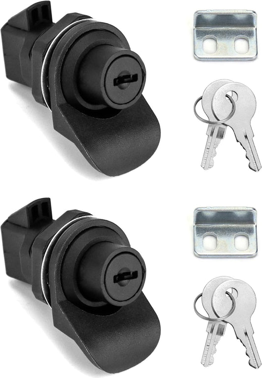 2 Pack Plastic Push Button Latch for Boat and Motorcycle Glove Box Locks by QWORK