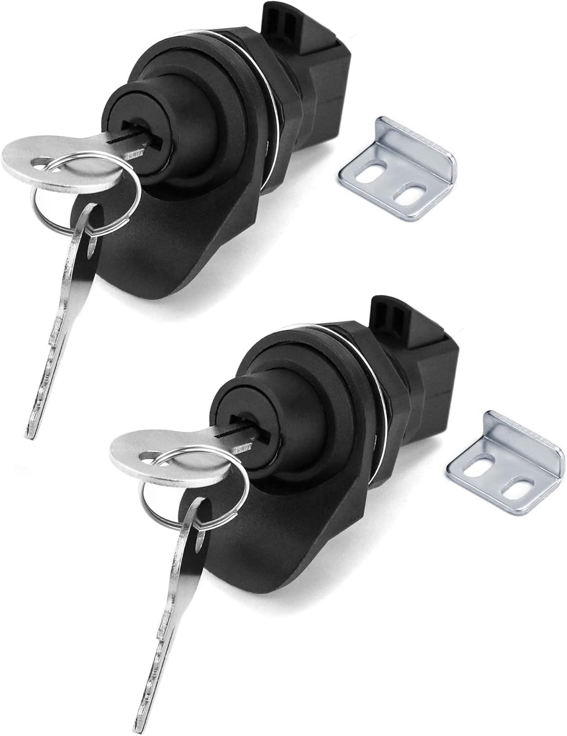 2 Pack Plastic Push Button Latch for Boat and Motorcycle Glove Box Locks by QWORK