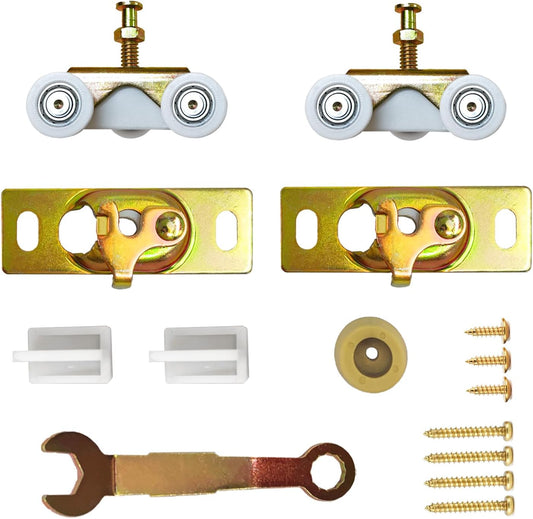 2 Pack Pocket Door Frame Roller with 3/4" Nylon Ball Bearing Wheels for Johnson Part #1125 & #1500 - 200lbs Capacity - WildKart