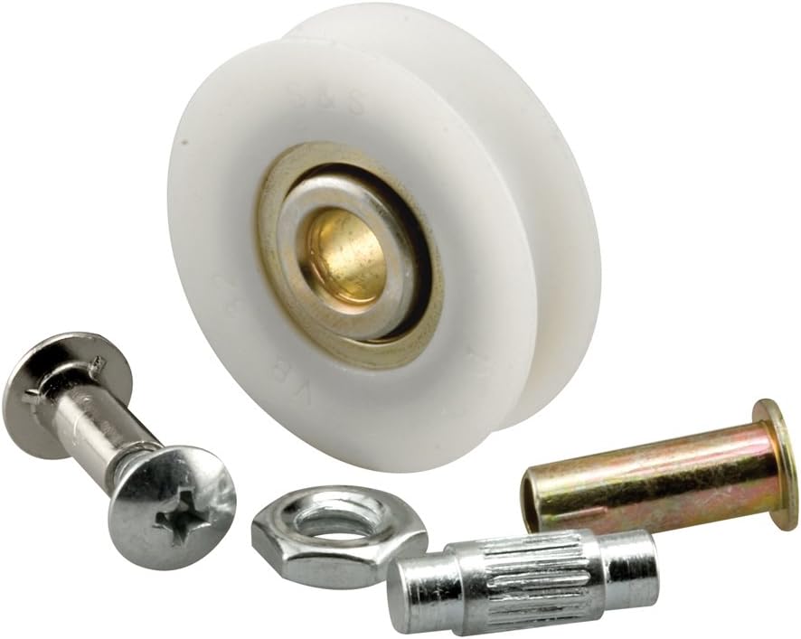 2 Pack Prime-Line D 1798 1-1/4 In. Nylon Ball Bearing Sliding Door Roller Set