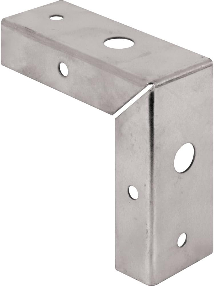 2 Pack Prime-Line N 7195 1-3/8 In. Stamped Steel Bi-Fold Door Corner Repair Brackets