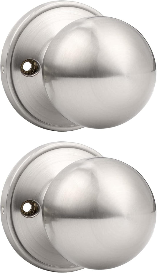 2 Pack Probrico Brushed Nickel Stainless Steel Inactive Ball Dummy Door Knobs