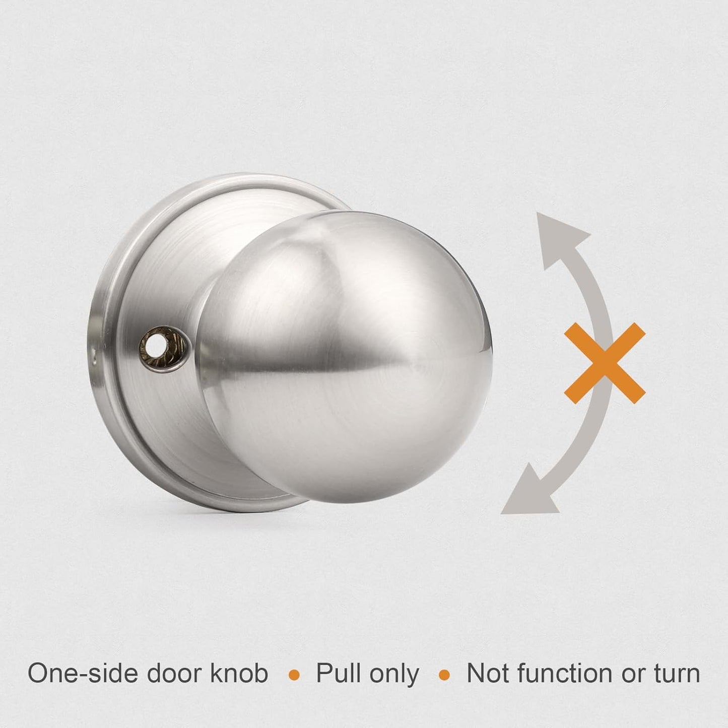 2 Pack Probrico Brushed Nickel Stainless Steel Inactive Ball Dummy Door Knobs