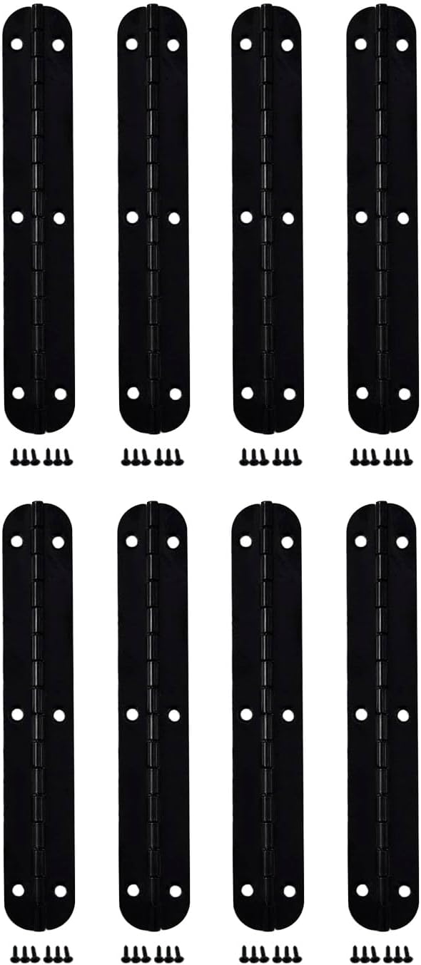 2 Pack QCAA Solid Brass 180 Degree Wooden Jewelry Box Hinge, Cabinet Closet Hinge, Matte Black, 102mm x 18mm