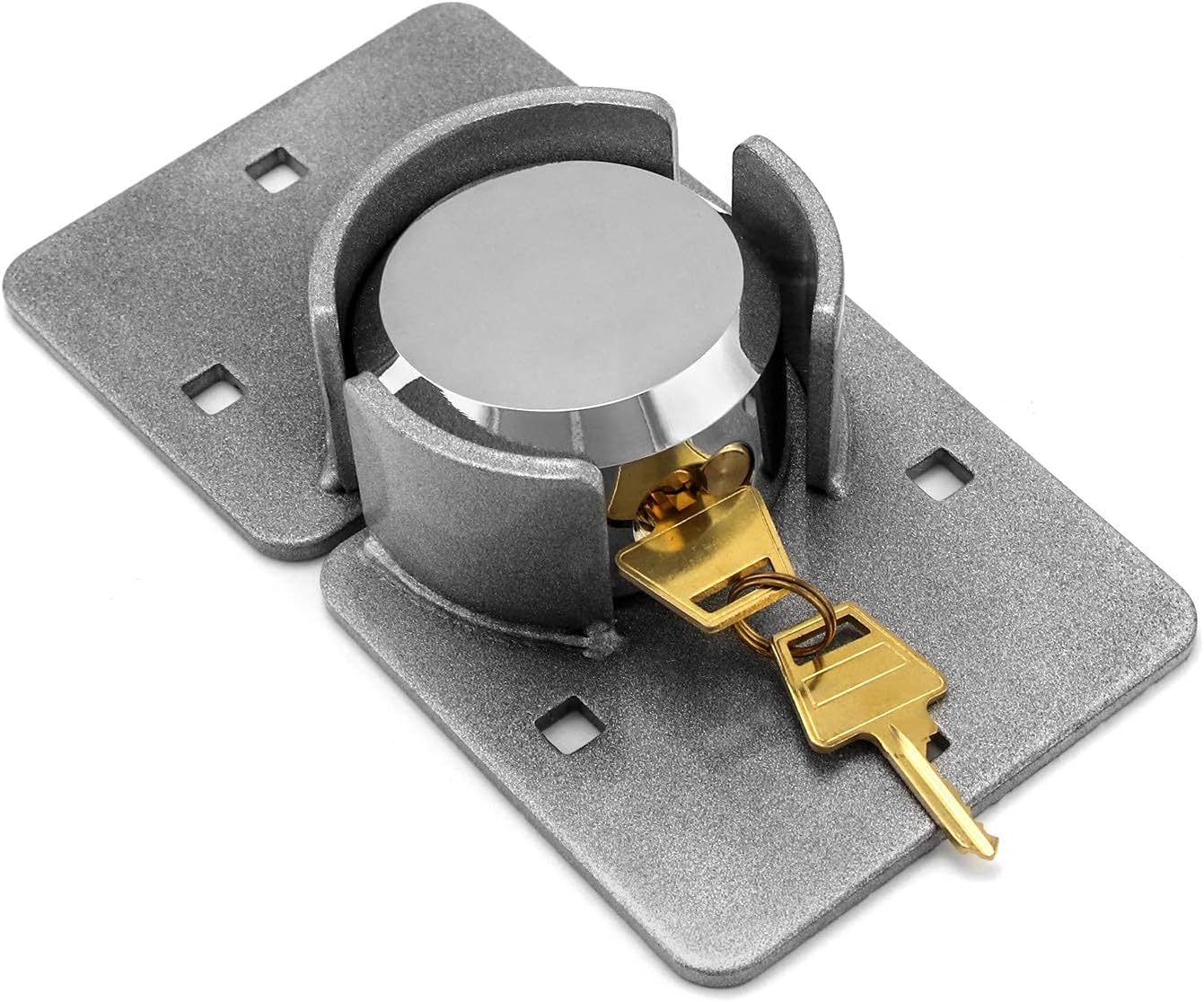 2-Pack QWORK 2-7/8" Hockey Puck Trailer Door Locks - Keyed Differently