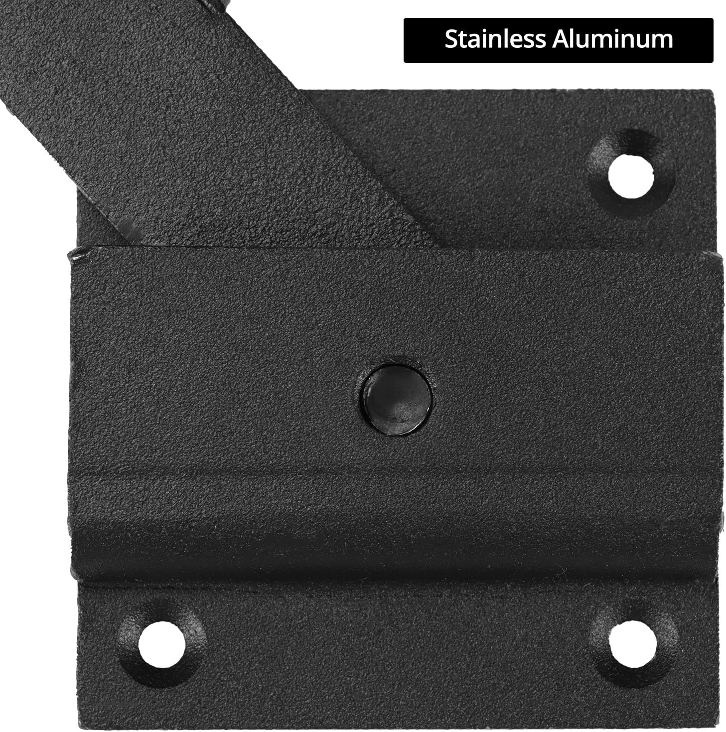 2 Pack QWORK Heavy Duty Aluminum Alloy Flip Gate Latch Lock with Padlock Hole, Adjustable Gap and Self-Drilling Screws